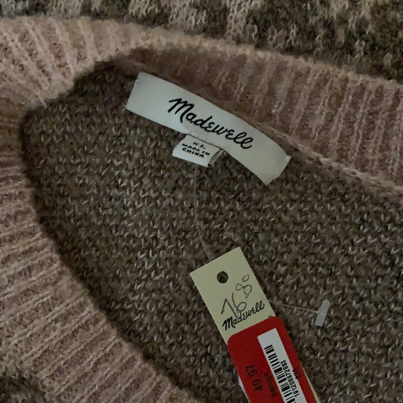 NWT Madewell Leopard Pink Sweater Merino Wool - Picture 8 of 9